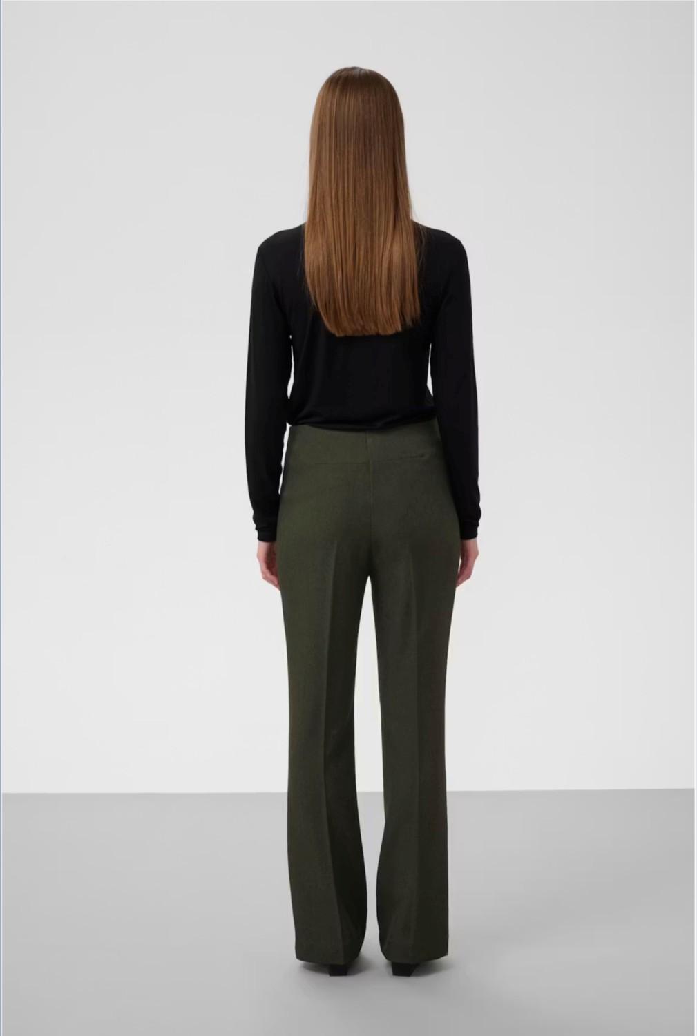 Soaked In Luxury SLLilu Corinne wide long pants grønn, bilde 2 av 5