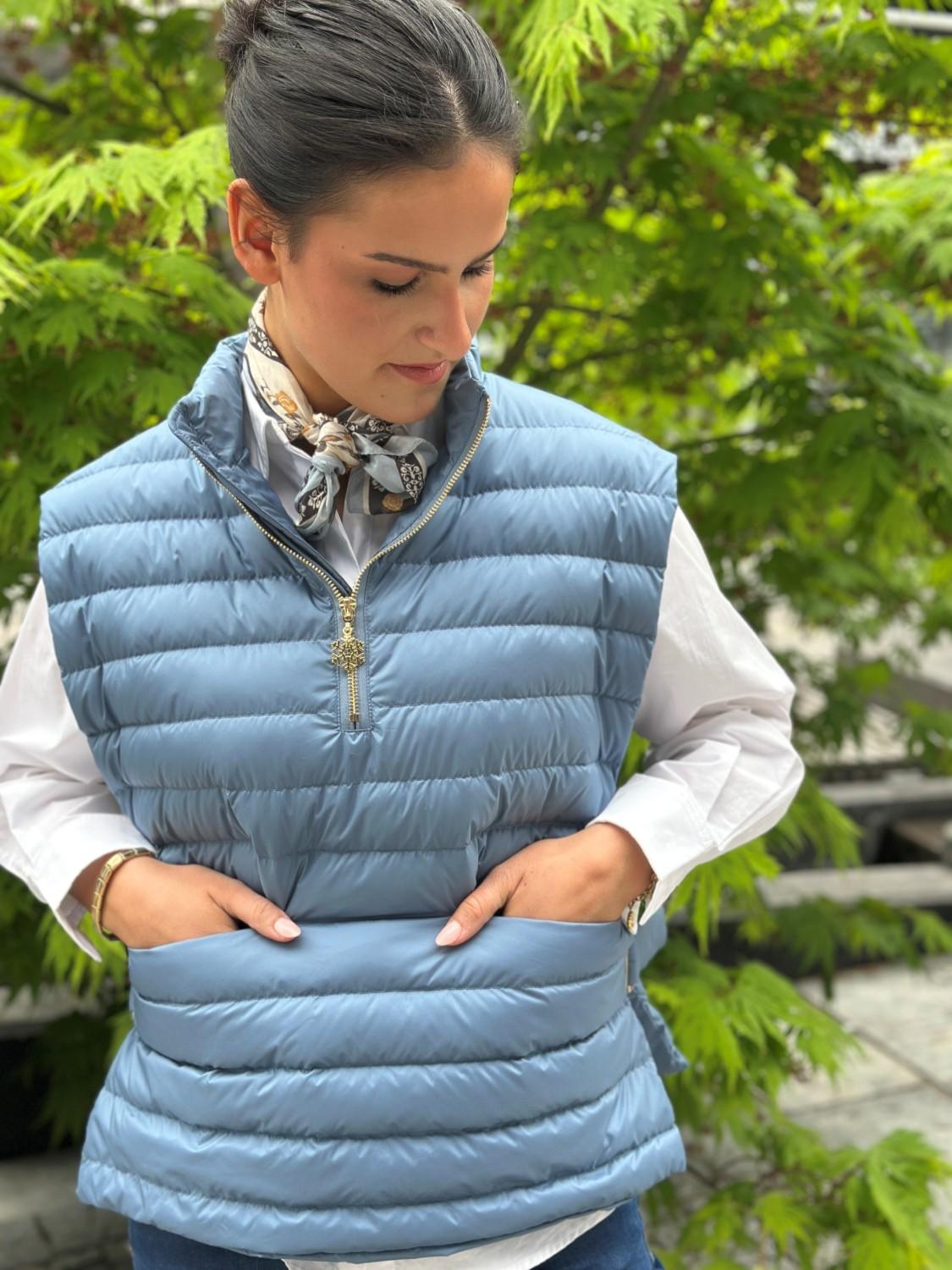 THOQ Dun THOQ dunvest sommerlett jeansblå, bilde 5 av 7