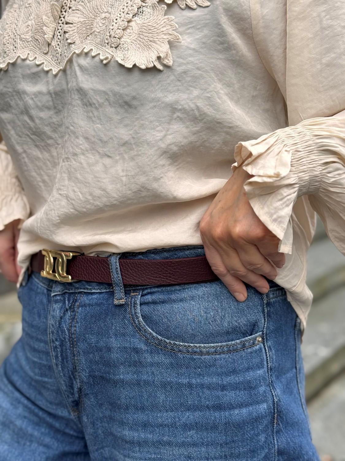 Black Colour Bcenya belt burgunder, bilde 1 av 2