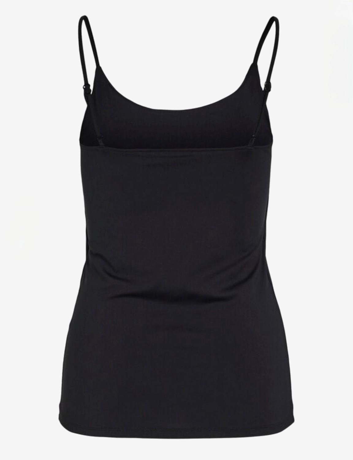 VILA VIKENZA singlet tynn stropp sort noos, bilde 2 av 4