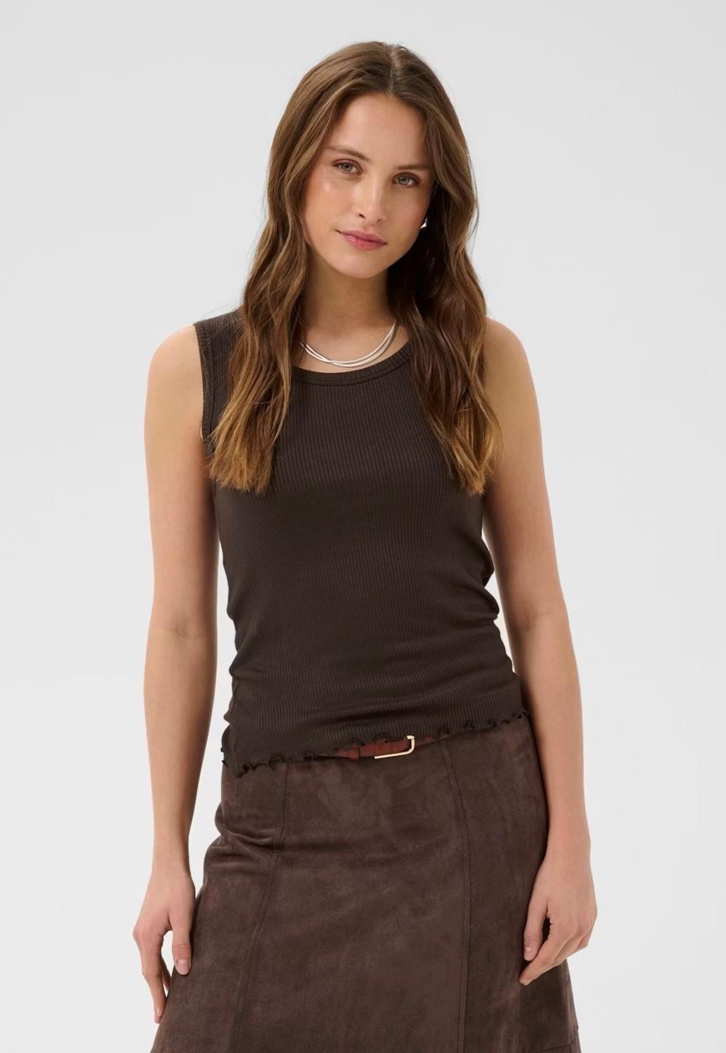 Saint Tropez OlaliaSZ tank top chocolate brown, bilde 3 av 5