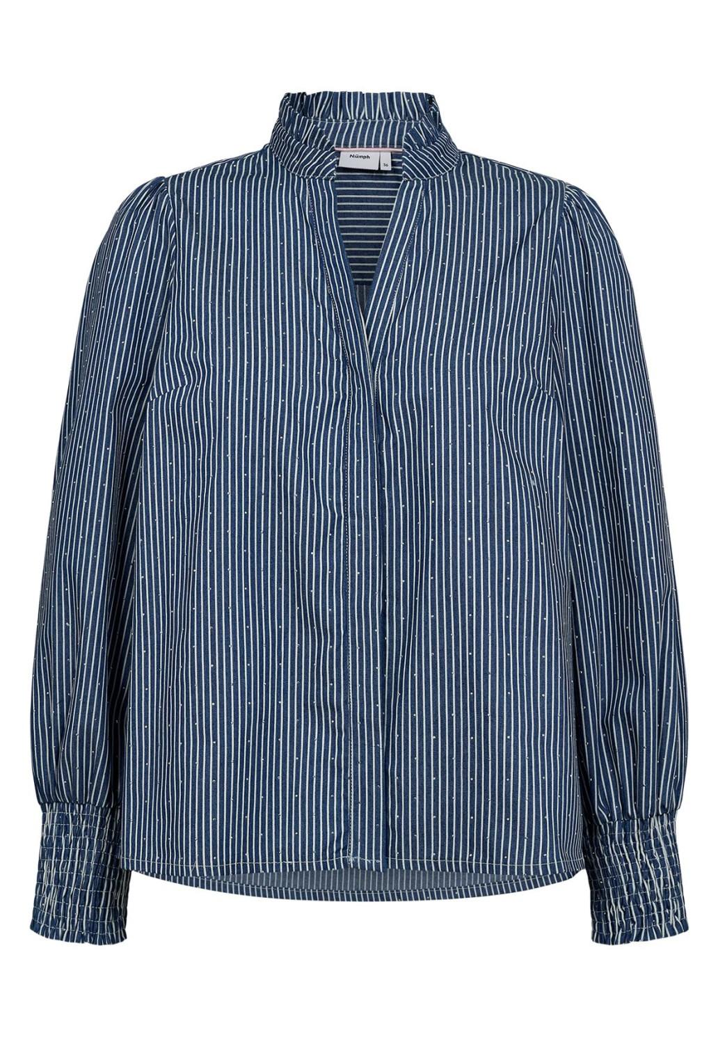 NÜMPH NUEMILIE shirt medium blue denim blå, bilde 1 av 6