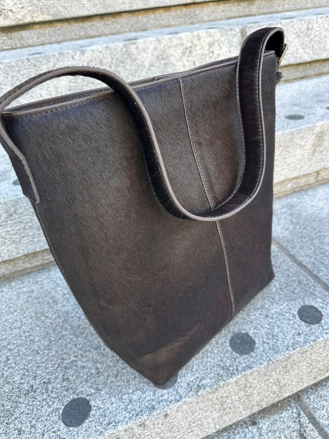 ROUGE EDIT Roujanni cow leather bag seal brown, bilde 1 av 3