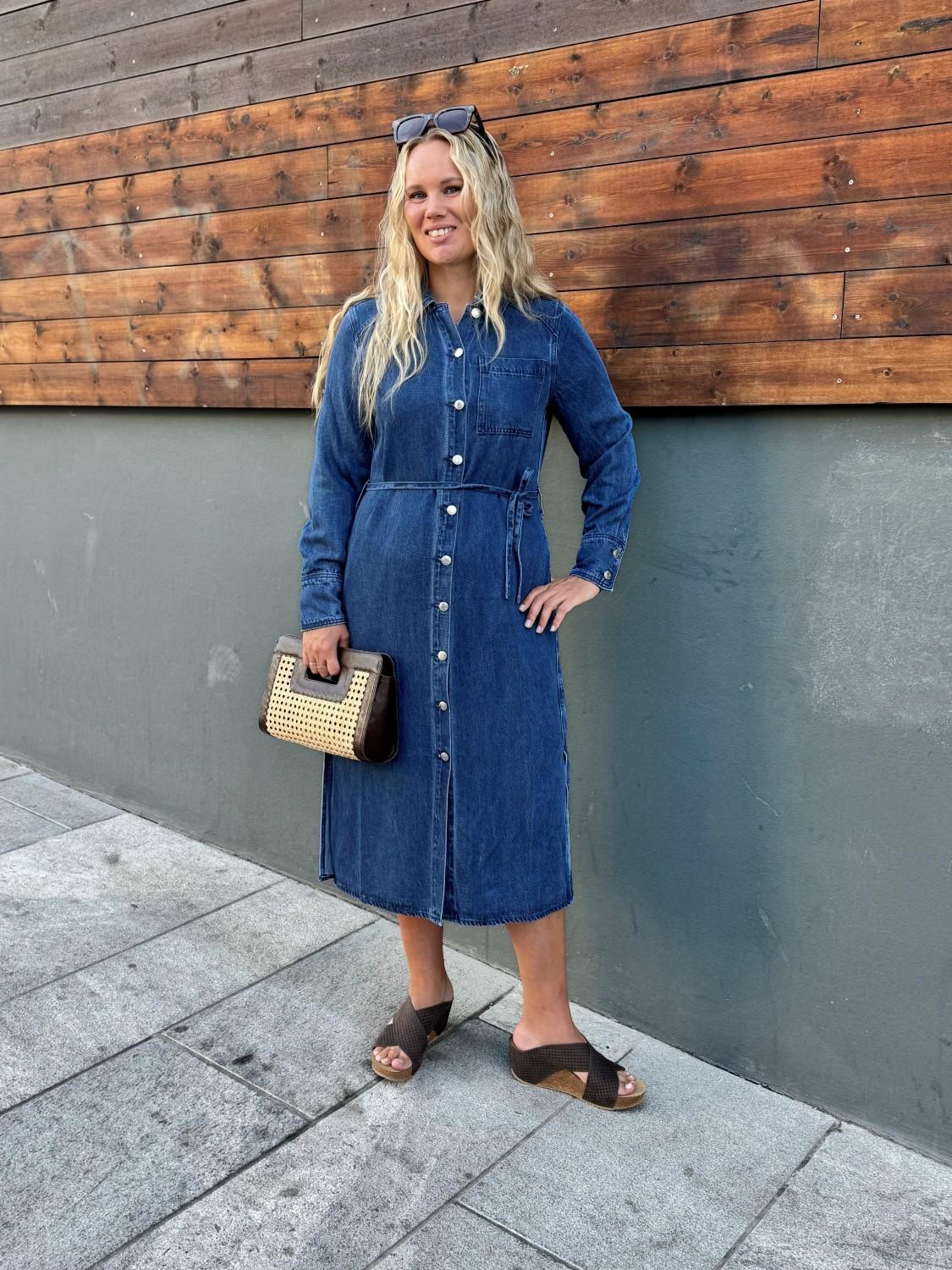 Pulz Pzdori Dress Medium blue denim, bilde 1 av 3