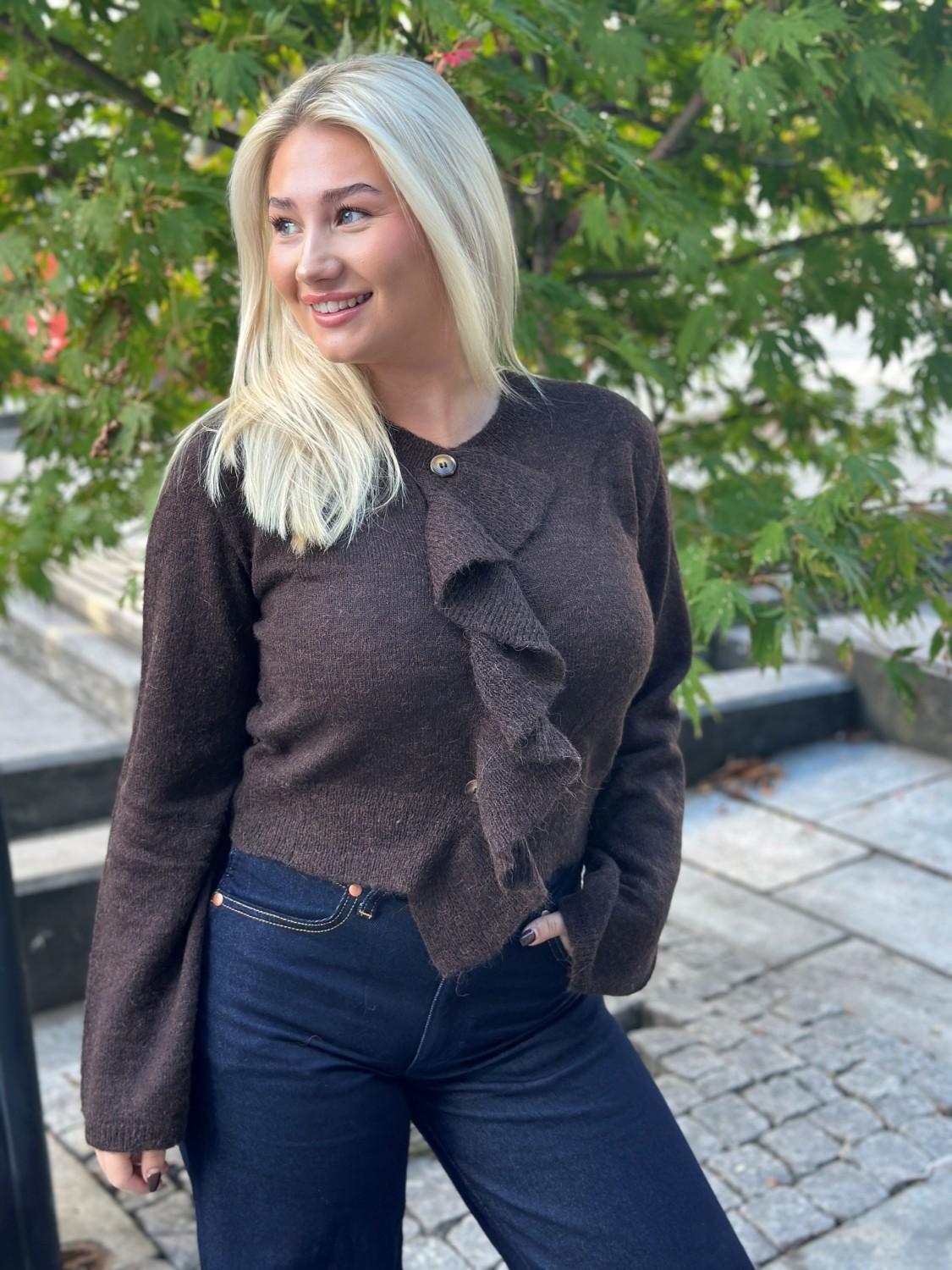 Soaked In Luxury SL Tuesday Ruffle Cardigan