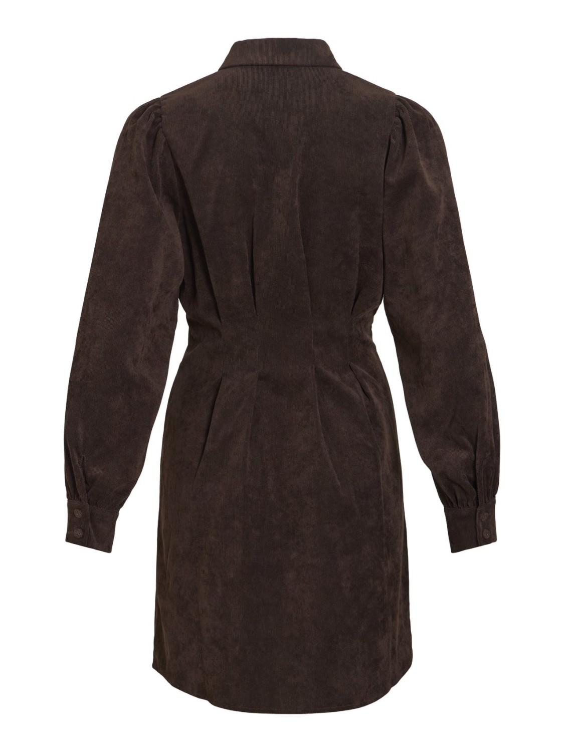 VILA Vicordu shirt dress Coffee bean, bilde 2 av 2