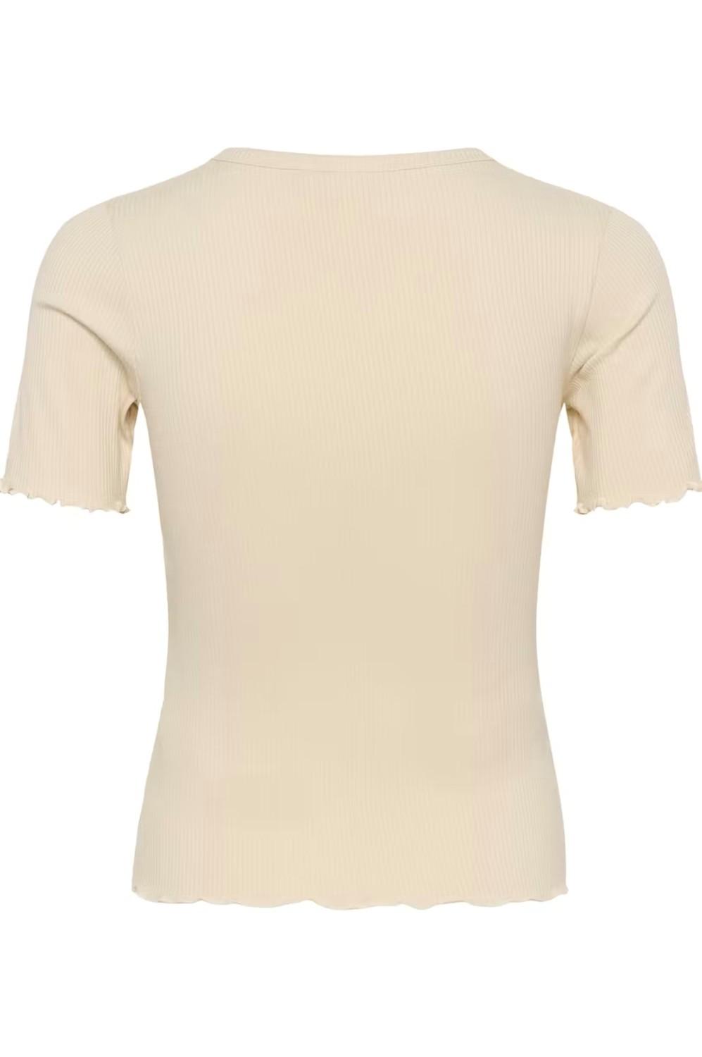 Saint Tropez OlaliaSZ ss t-shirt birch krem, bilde 4 av 4