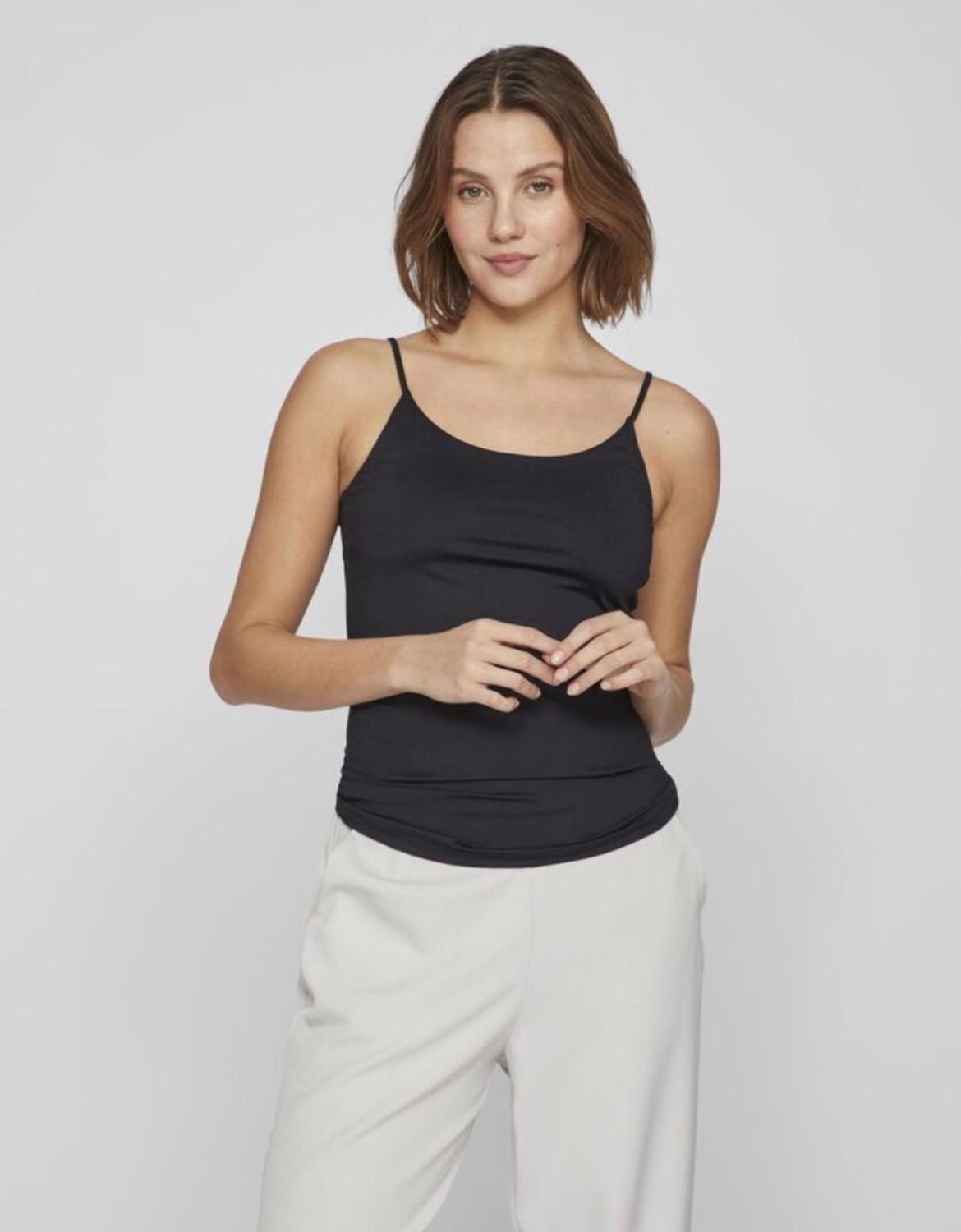 VILA VIKENZA singlet tynn stropp sort noos, bilde 4 av 4