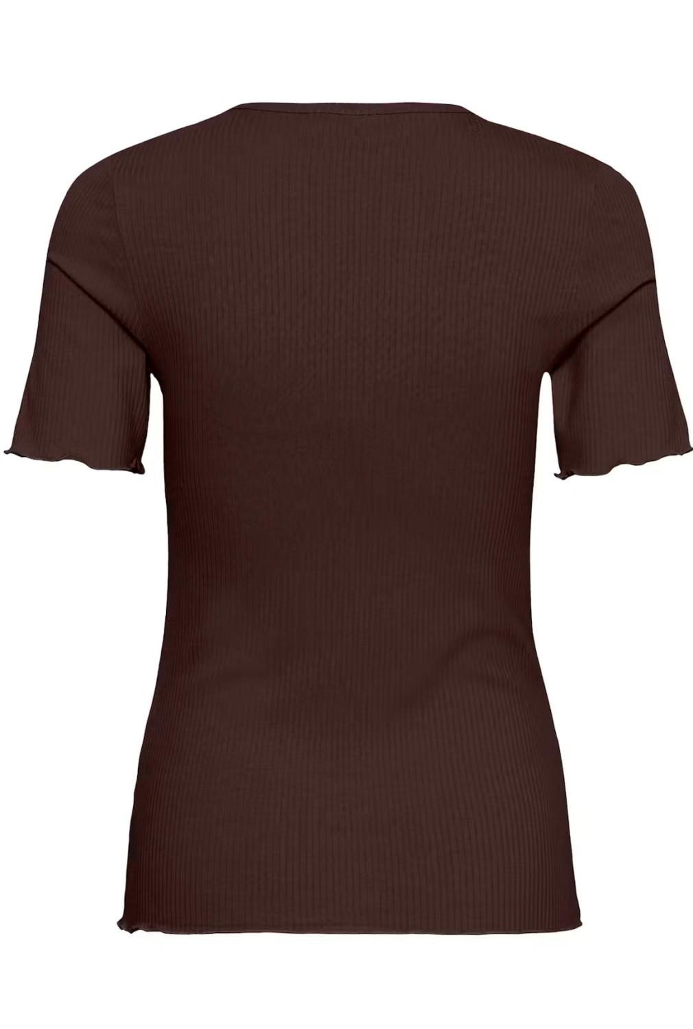 Saint Tropez OlaliaSZ ss t-shirt chocolate brun, bilde 2 av 6