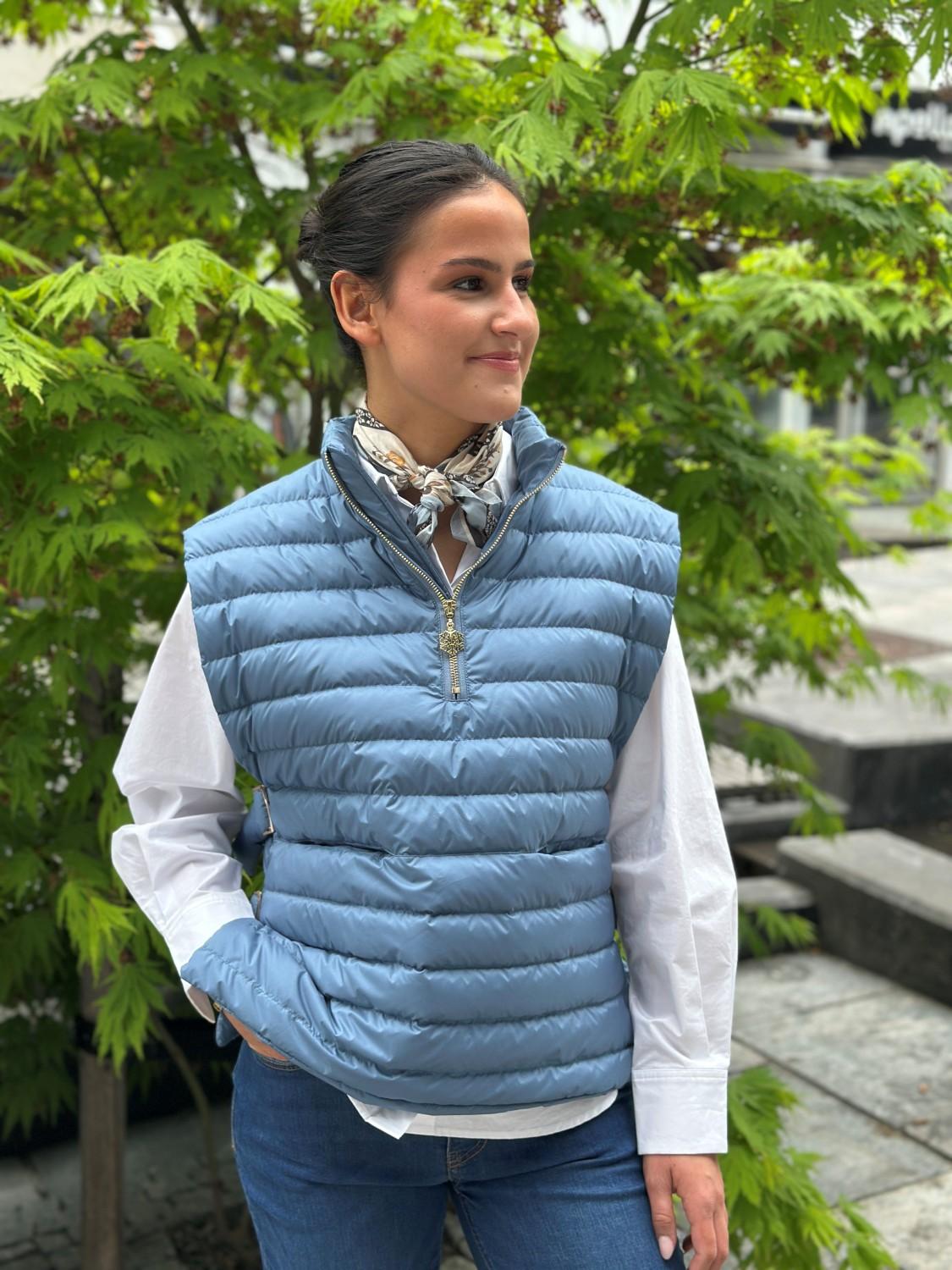 THOQ Dun THOQ dunvest sommerlett jeansblå, bilde 1 av 7