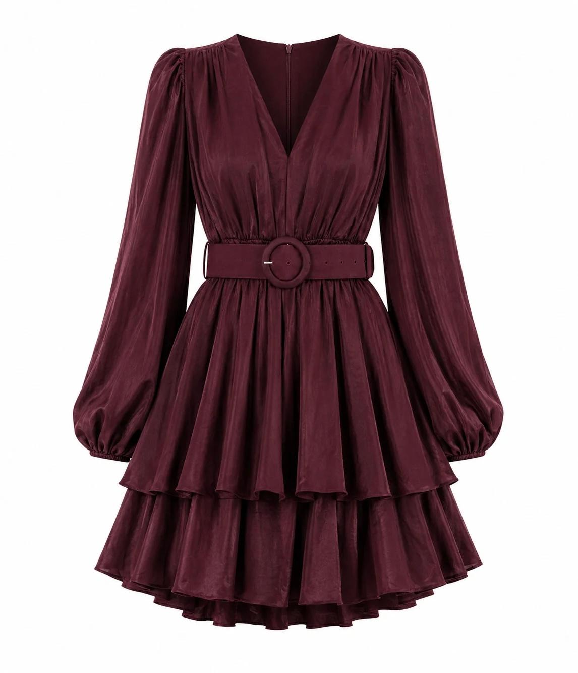 Golightly Abina satin kjole Bordeaux, bilde 1 av 3