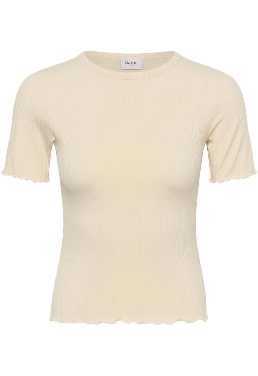 Saint Tropez OlaliaSZ ss t-shirt birch krem, bilde 3 av 4