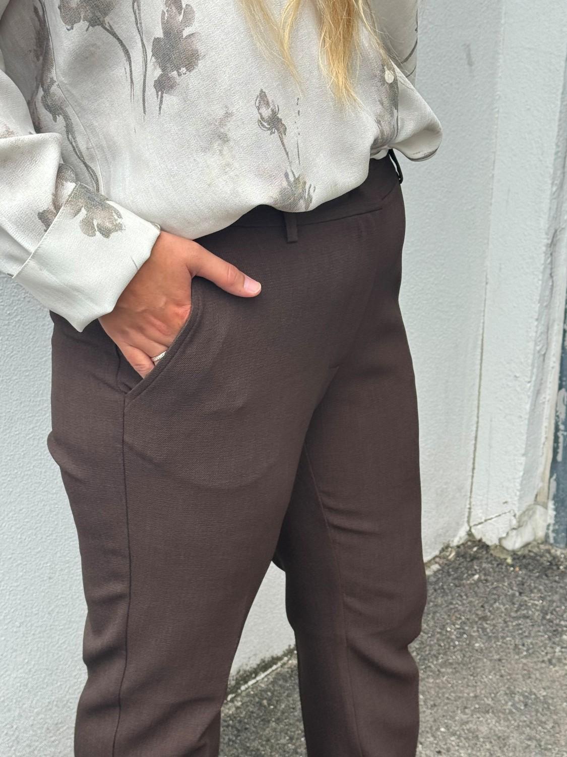 Rüe De Femme Mea Straight Pants Brun, bilde 3 av 3