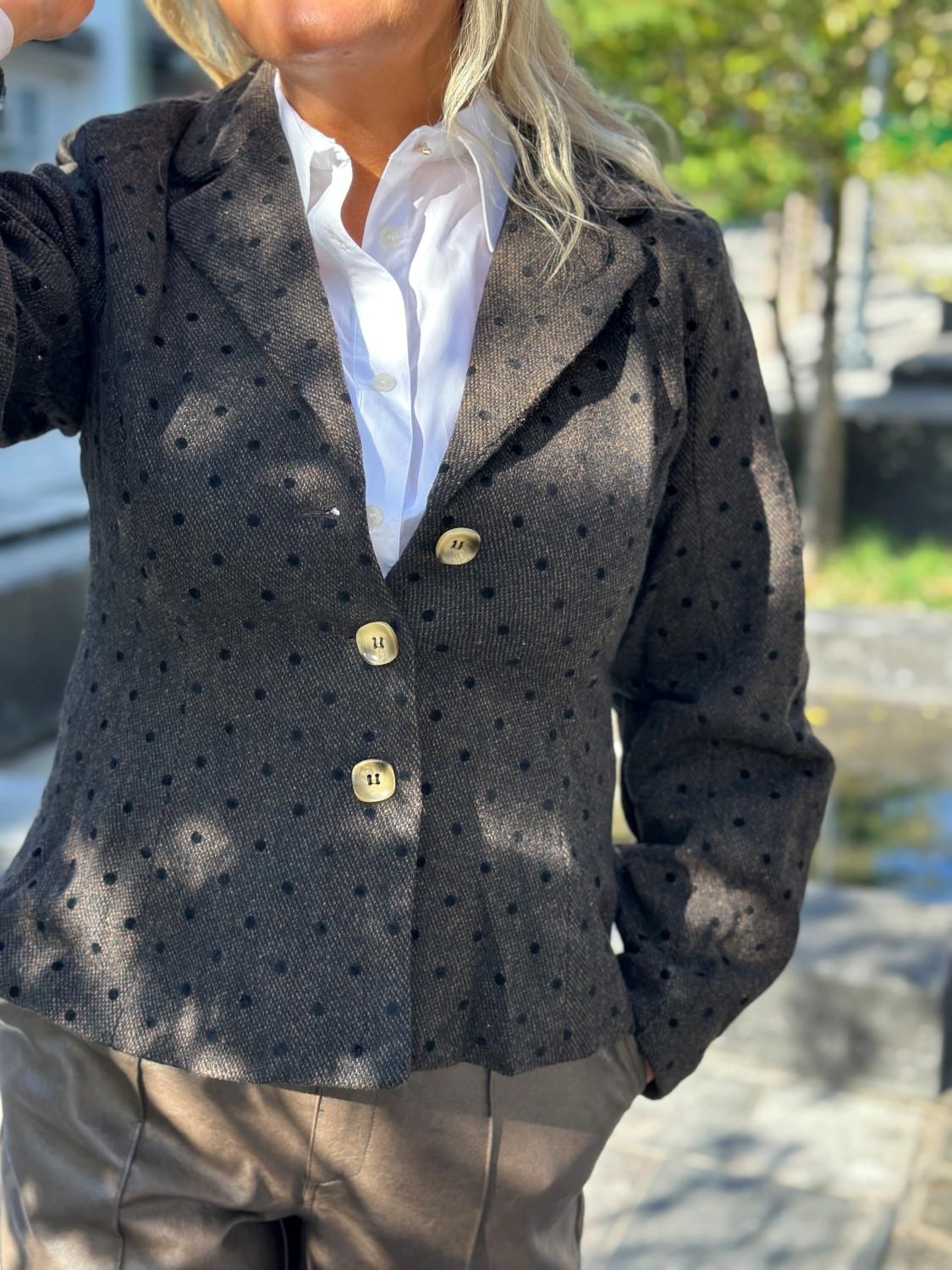 NÜMPH NUamia Blazer brun prikker, bilde 4 av 4