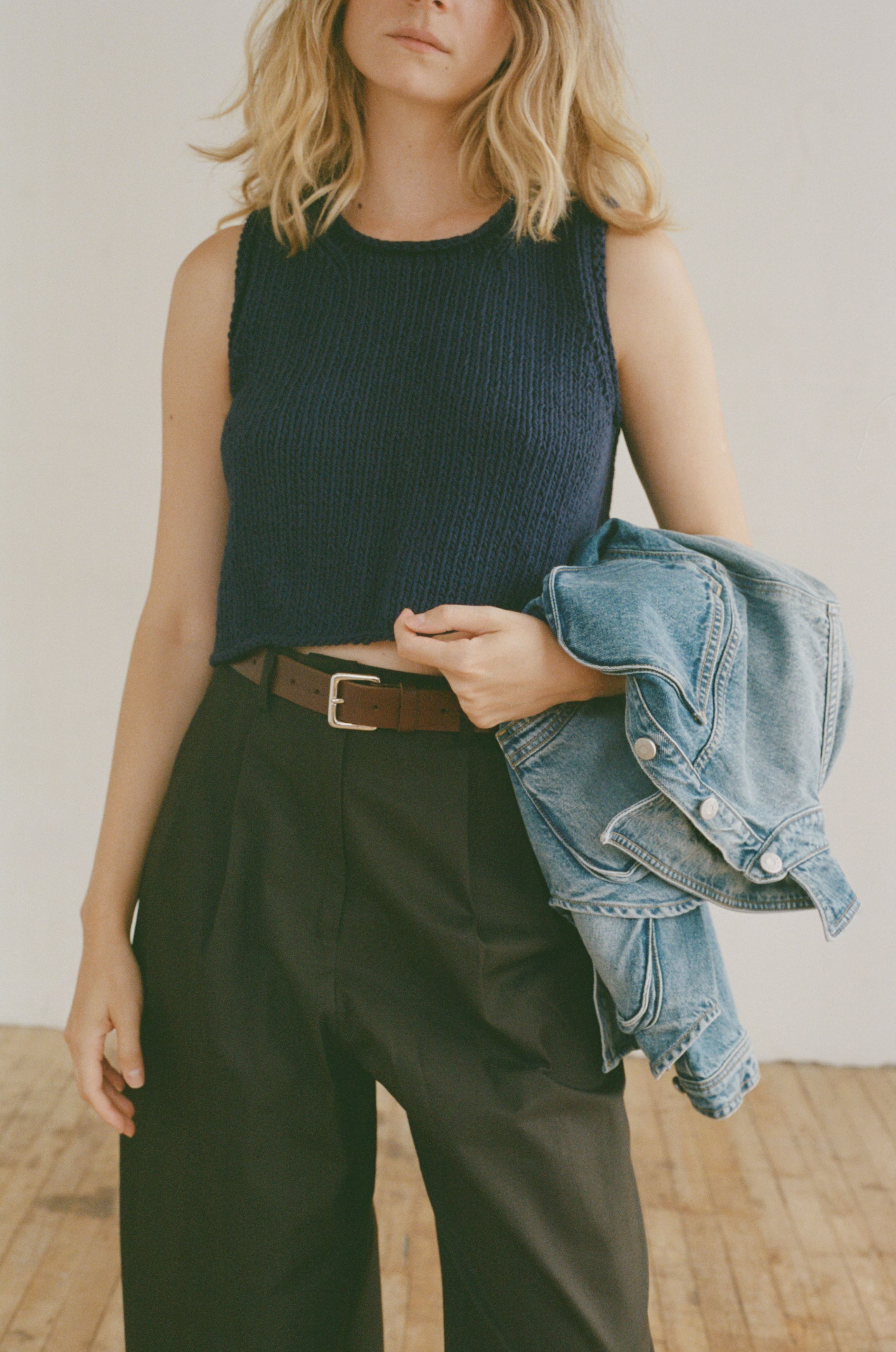 Shainamote シャイナモート　シャツ Shaina Mote | Classic Button Down in Blue/White Stripe