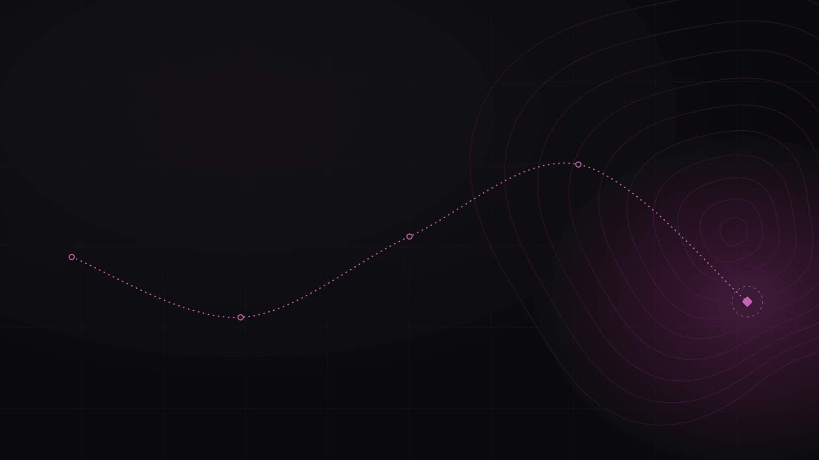 Stylized map artwork for "How much does a nonprofit website cost in 2026": a plotted route with waypoints in the Creative Nomads cartography style