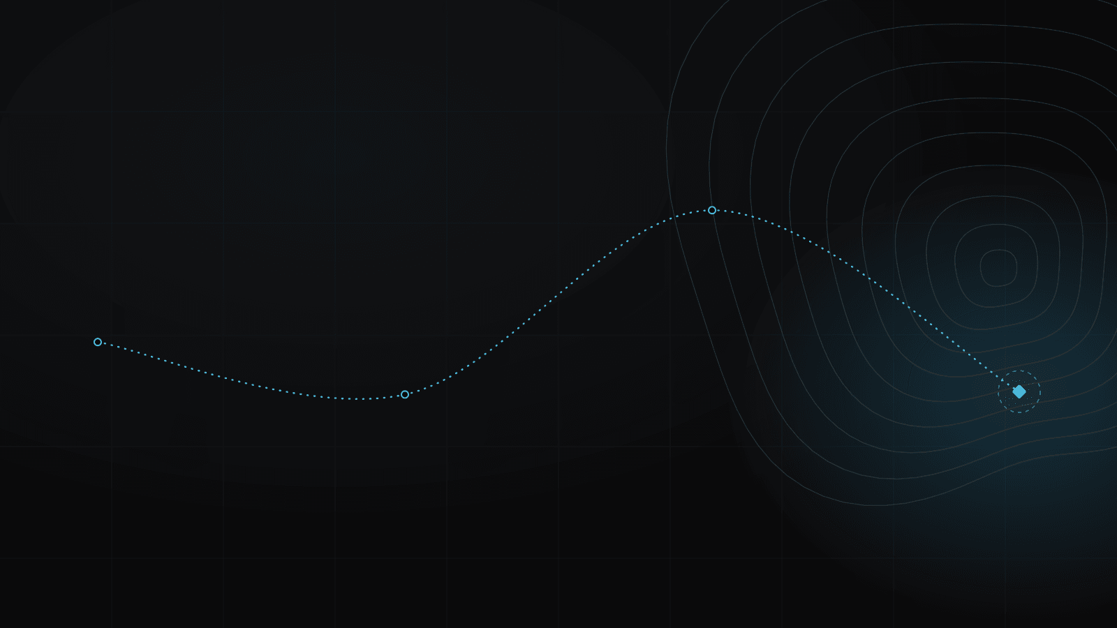 Stylized map artwork for "Beyond AI Website Builders: The Human Touch in Digital Creation": a plotted route with waypoints in the Creative Nomads cartography style