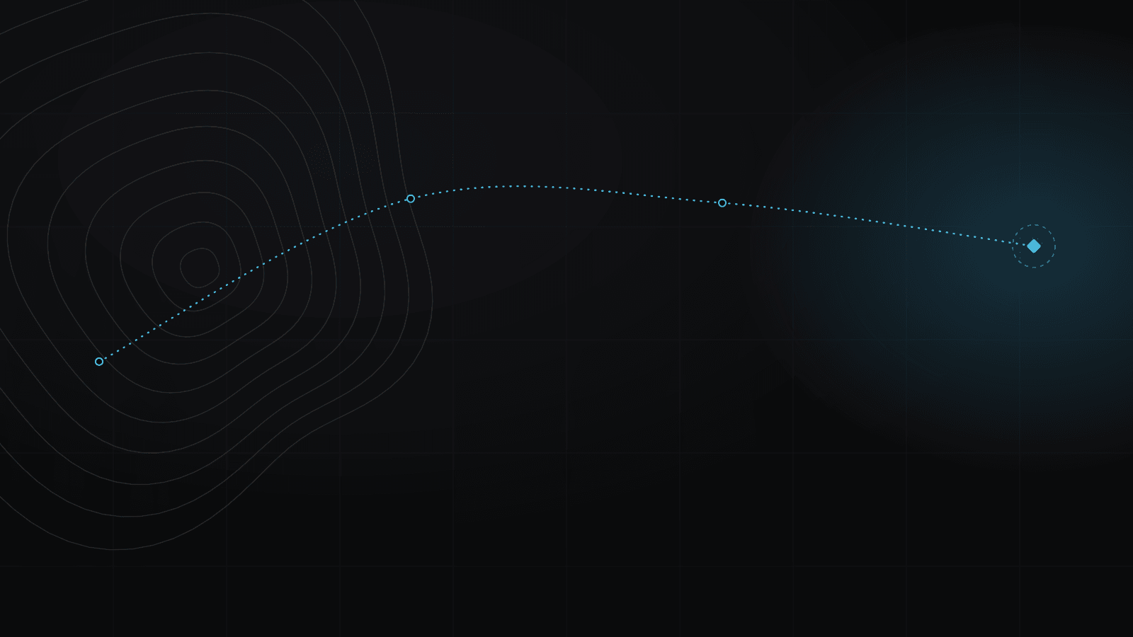Stylized map artwork for "Website Design and Development Process Explained for Modern Businesses": a plotted route with waypoints in the Creative Nomads cartography style