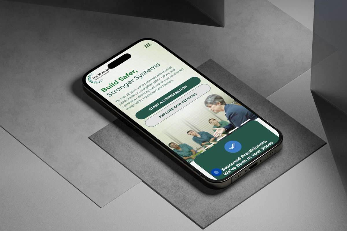 The Moss Group mobile site screens