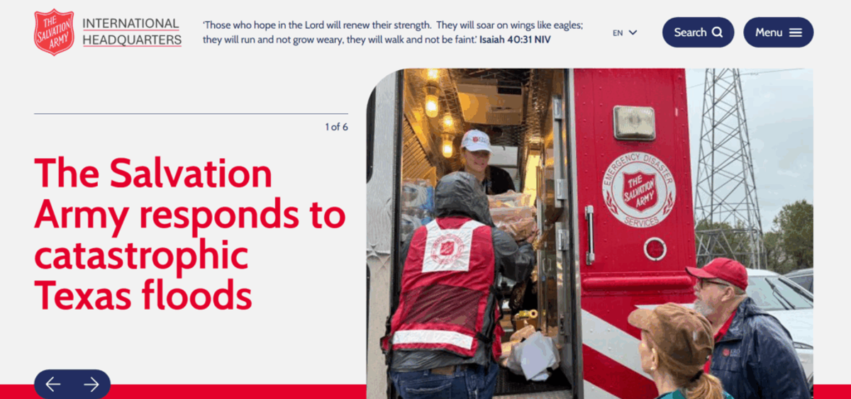 10 best nonprofit websites, The Salvation Army