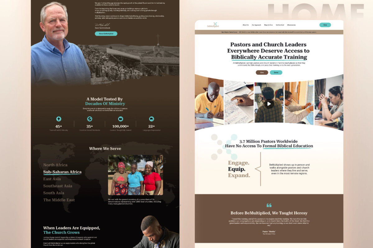 BeMultiplied website interface details