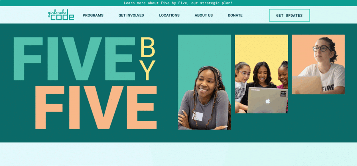 10 best nonprofit websites, Girls Who Code