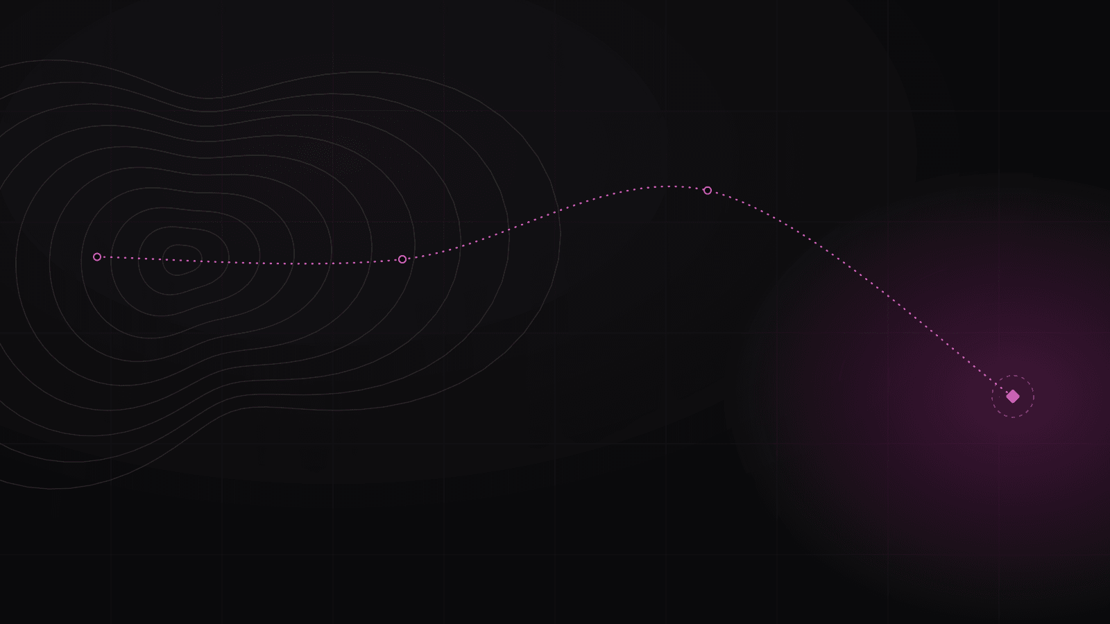 Stylized map artwork for "Wix vs Squarespace vs a custom build for your nonprofit": a plotted route with waypoints in the Creative Nomads cartography style
