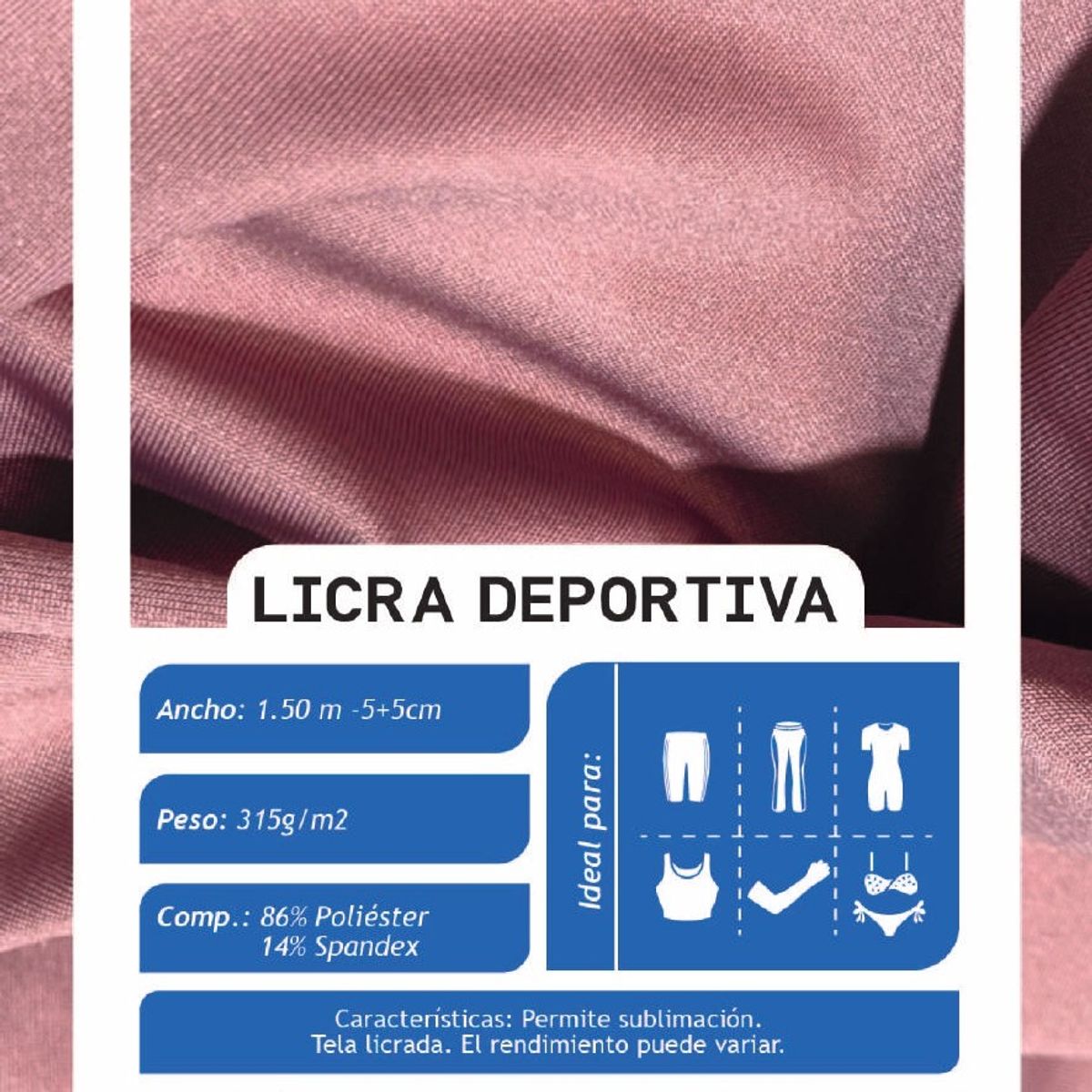 Tela Licra Deportiva X Metros | Tela Licrada - Vista 3