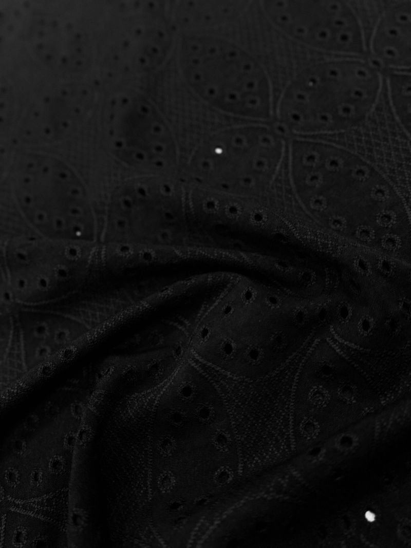Jacquard Cruces Negro X Metros | Tela Ojalillo - vista 1