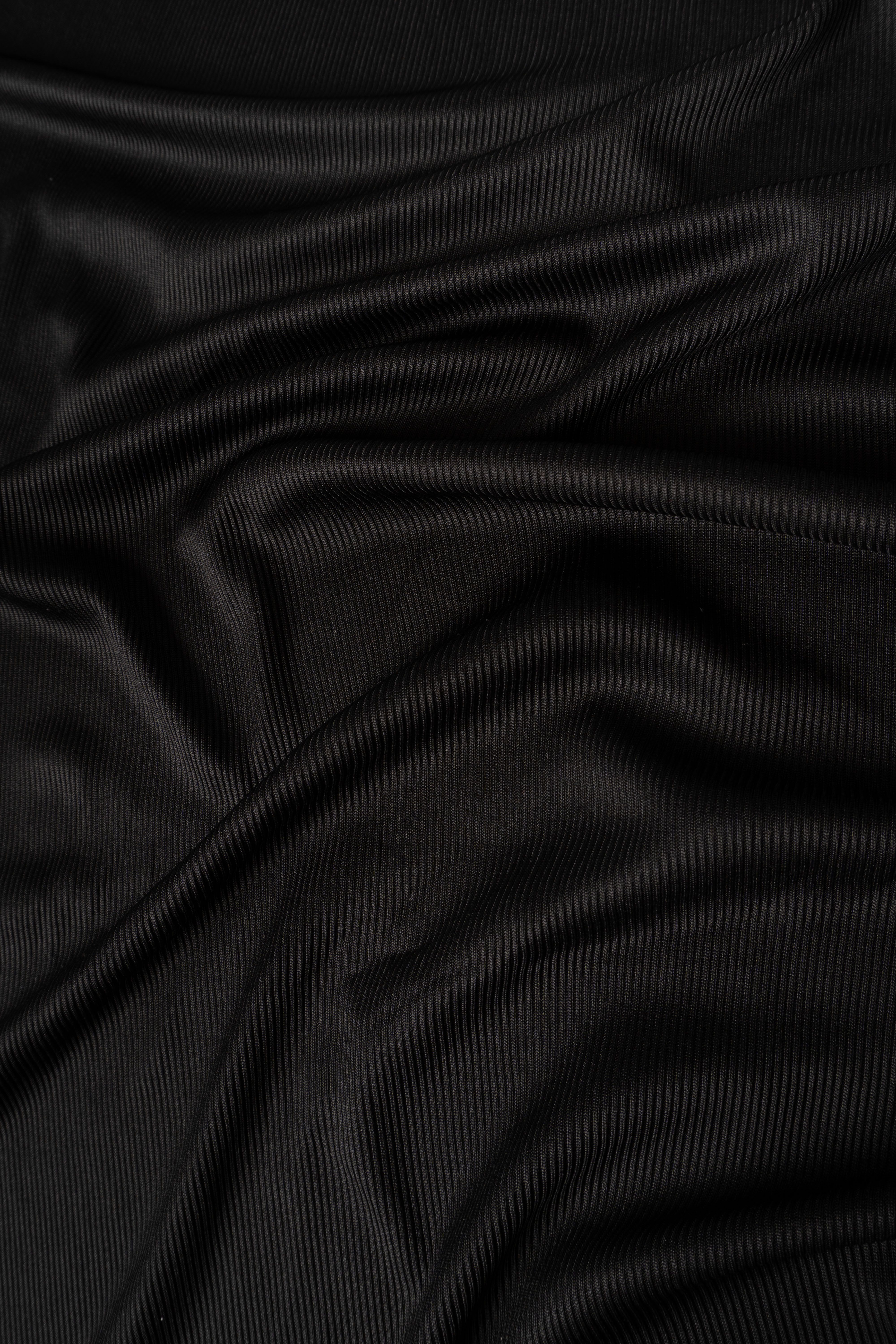 Rib 2x2 Negro X Metros | Tela Acanalada - Vista 2
