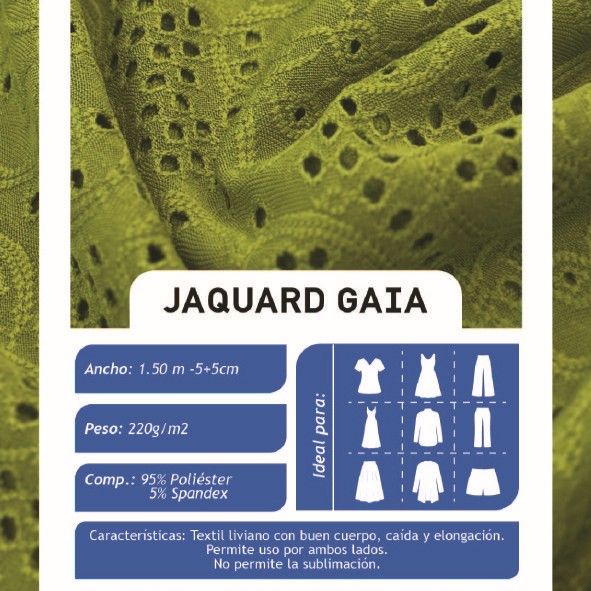 Jacquard Gaia Blanco X Metros | Tela Ojalillo - Vista 2