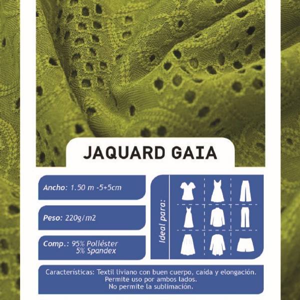 Jacquard Gaia Blanco X Metros | Tela Ojalillo - vista 3