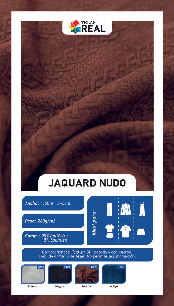 Jacquard Nudo Blanco X Metros | Tela Texturizada - Vista 2