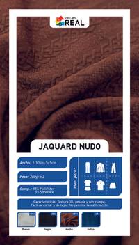 Jacquard Nudo Negro X Metros | Tela Texturizada - Vista 2