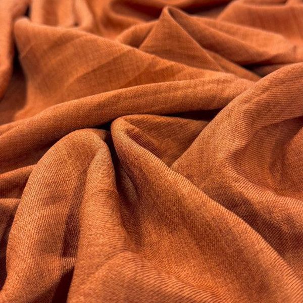 Lino Poliester Terracota X Metros | Tela Liviana