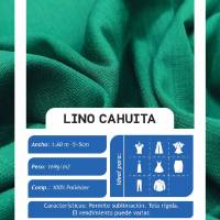 Lino Cahuita Khaki X Metros  | Tela Liviana - Vista 2