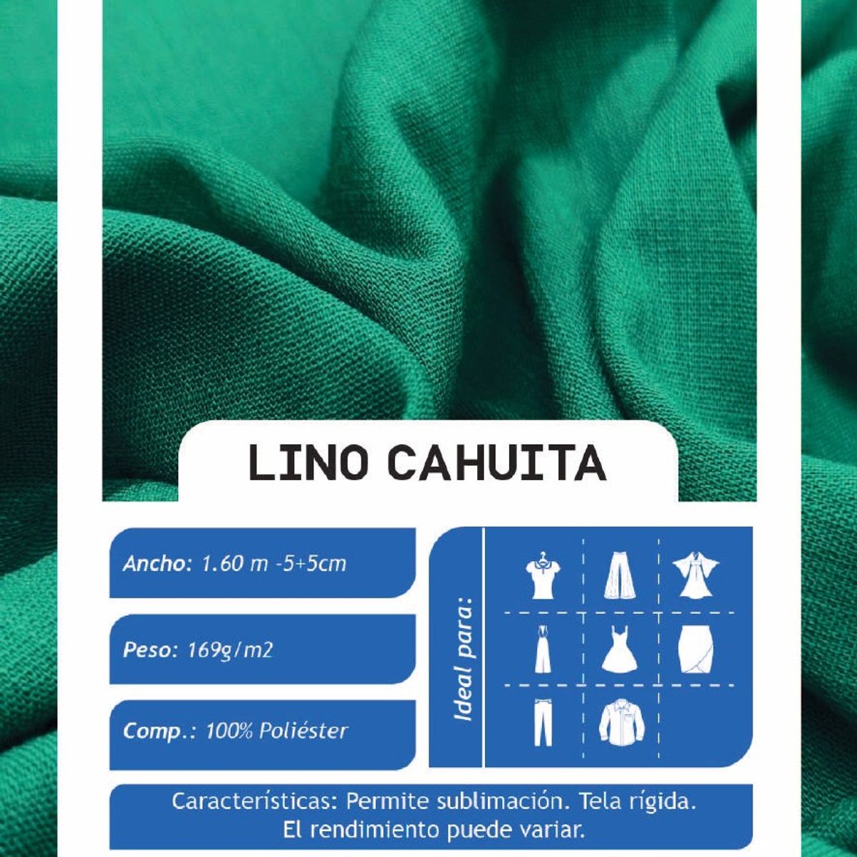 Lino Cahuita Rojo Brillante X Metros | Tela Liviana - Vista 2