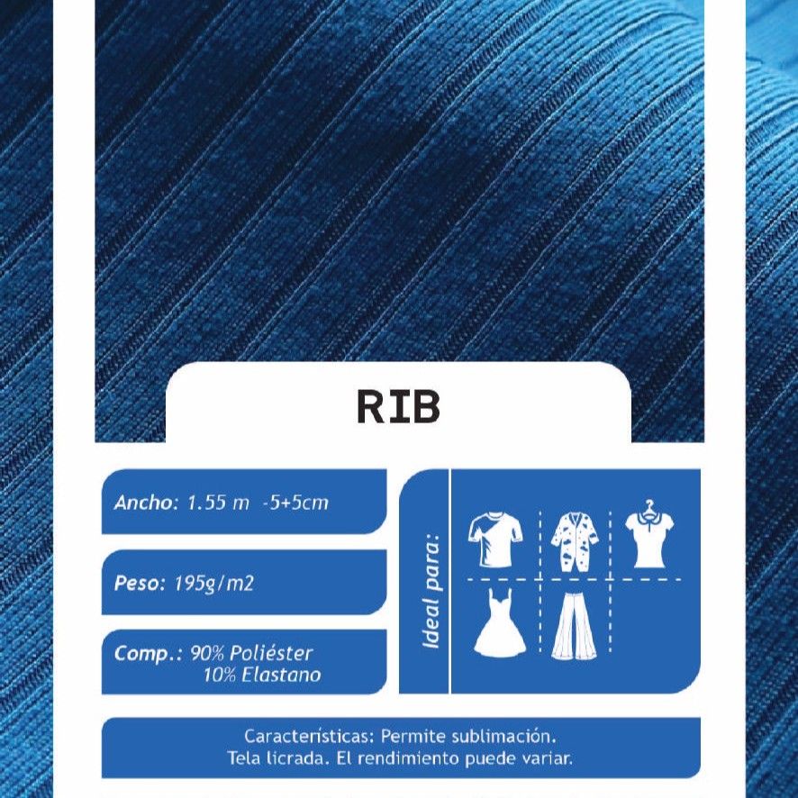 Rib Blanco X Metros | Tela Acanalada  - Vista 3