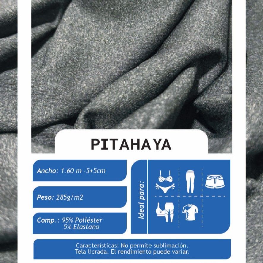 Pitahaya Gris Claro X Metros | Tela Licrada - Vista 3