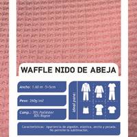 Waffle Nido de Abeja Negro X Metros | Tela Texturizada  - Vista 2