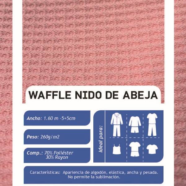Waffle Nido de Abeja Negro X Metros | Tela Texturizada  - vista 3