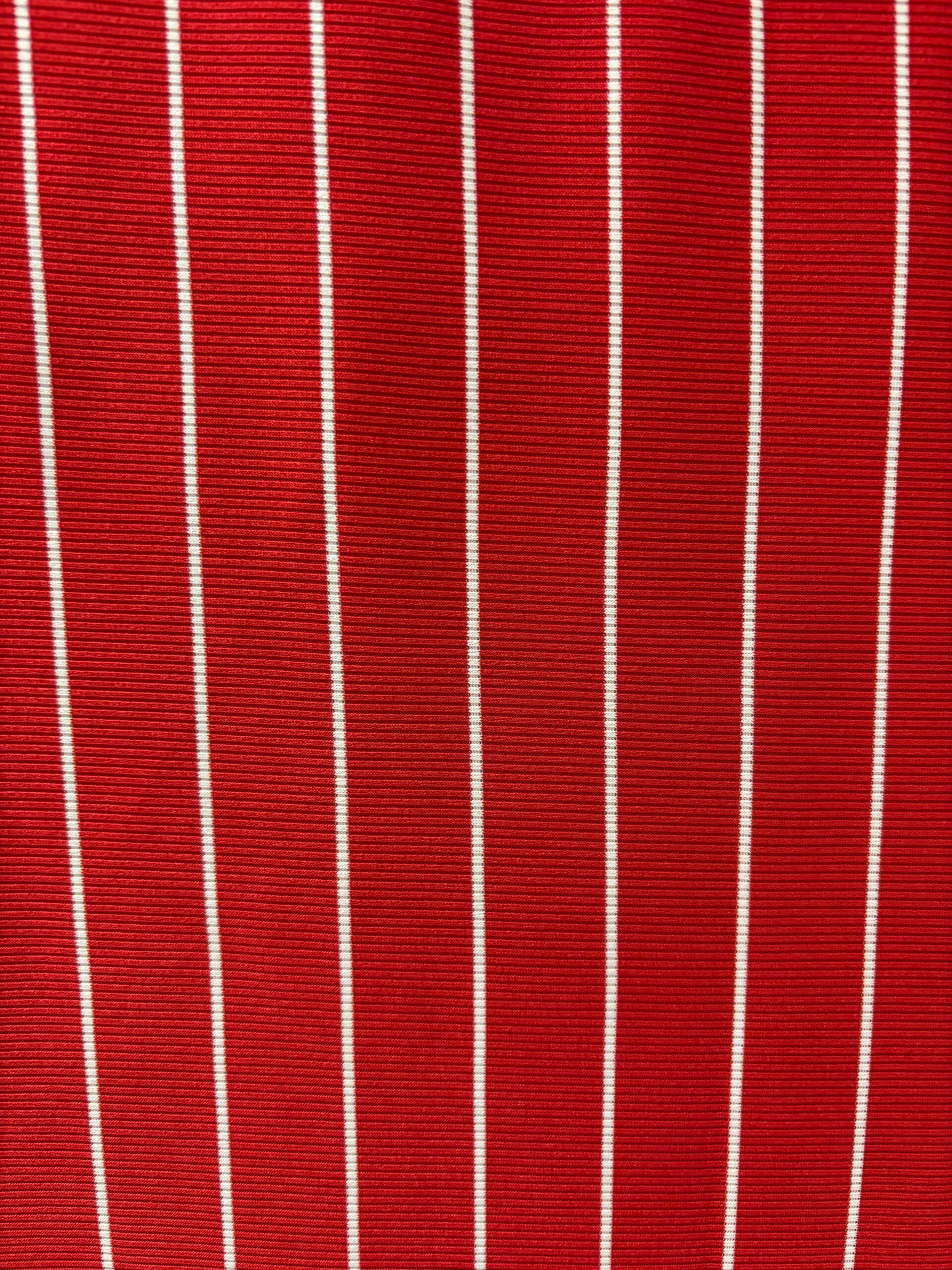 Rib Rayas 2x2 Rojo Brillante X Metros | Tela Acanalada