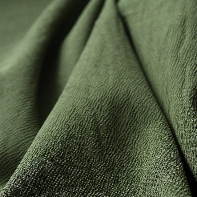 Chifon Crepe Verde Militar X Metros | Tela Liviana