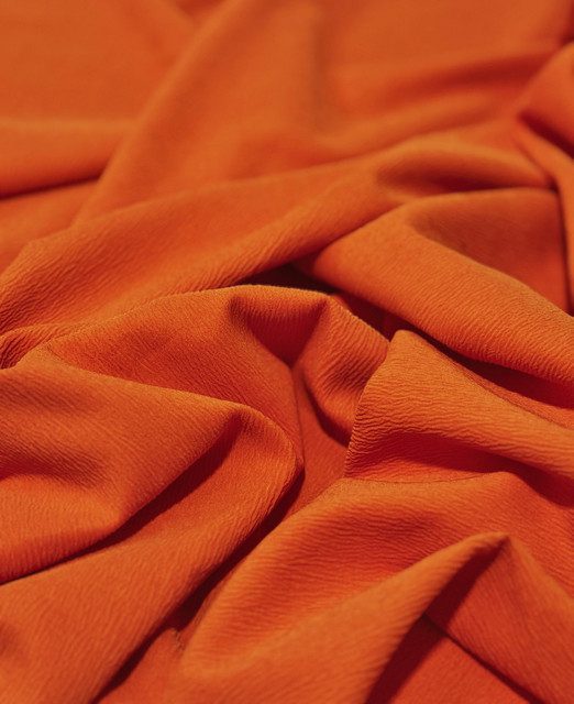 Chifon Crepe Naranja X Metros | Tela Liviana