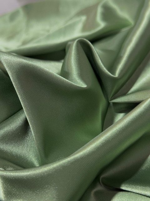 Satin Verde Olivo X Metros | Tela Elegante