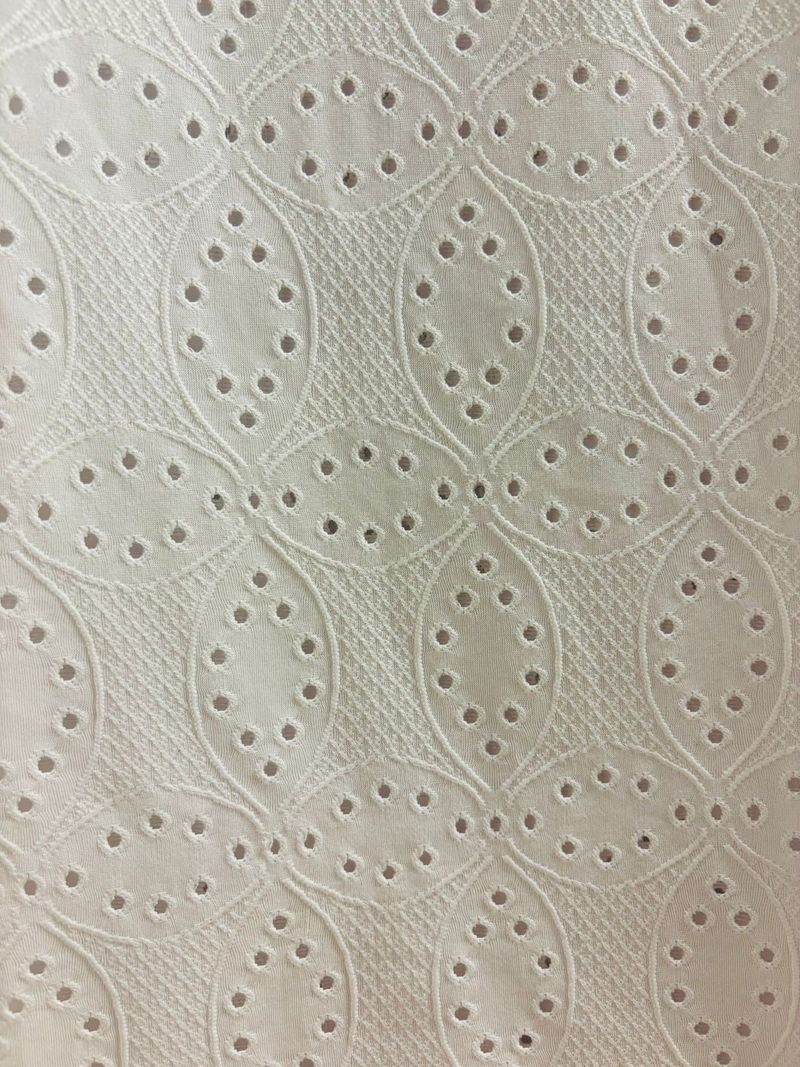 Jacquard Cruces Blanco X Metros | Tela Ojalillo