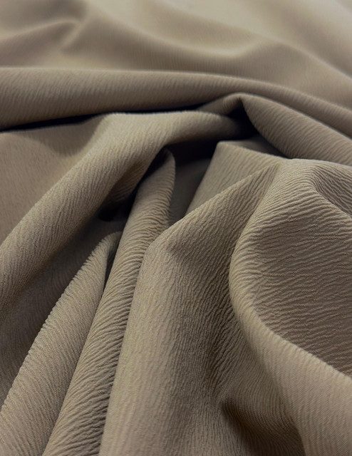 Chifon Crepe Khaki X Metros | Tela Liviana