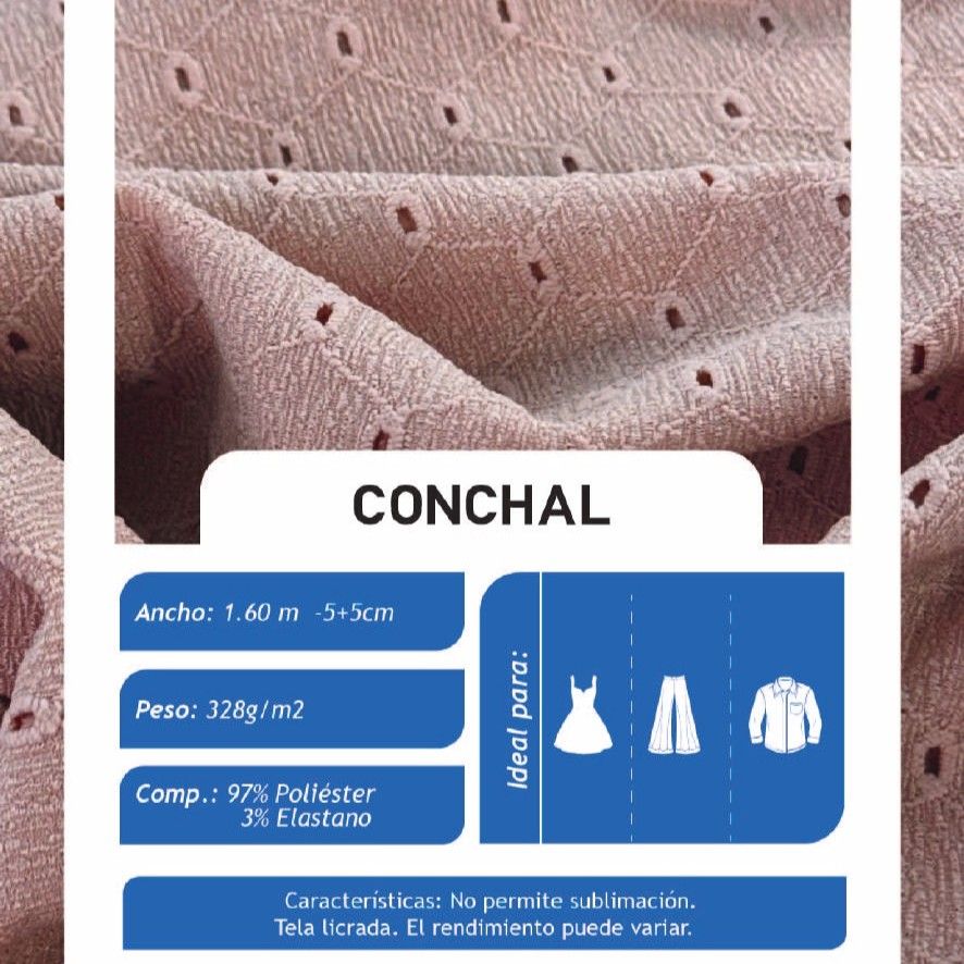 Conchal Negro X Metros | Tela Ojalillo - Vista 3