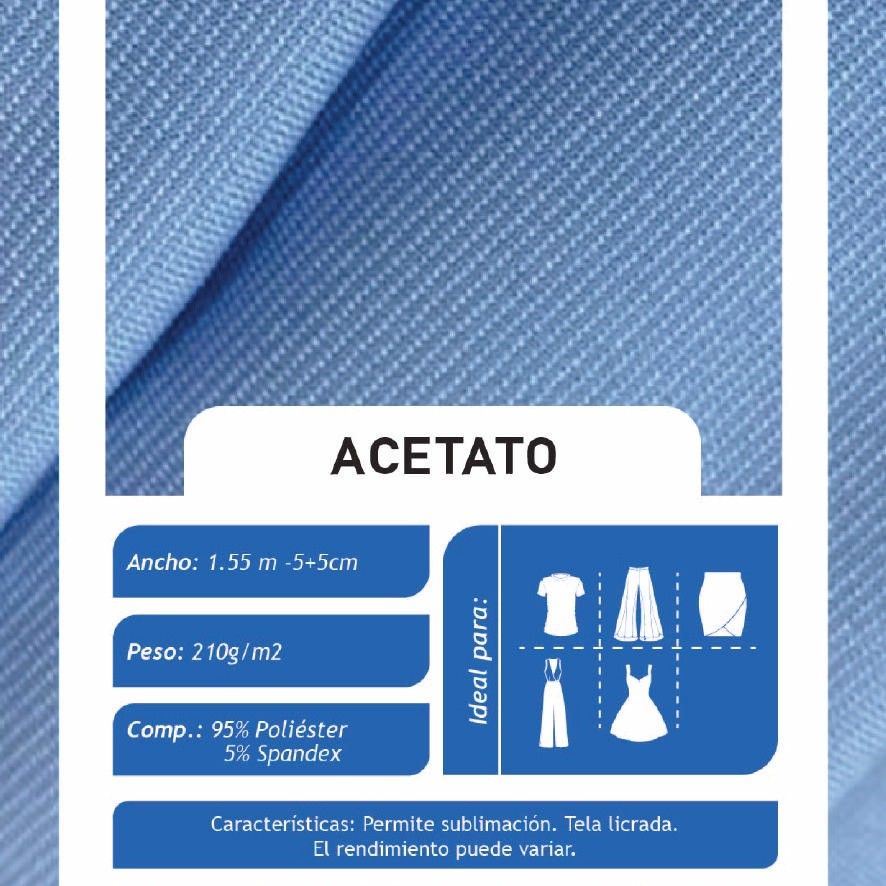 Acetato Blanco X Metros | Tela Licrada - Vista 3