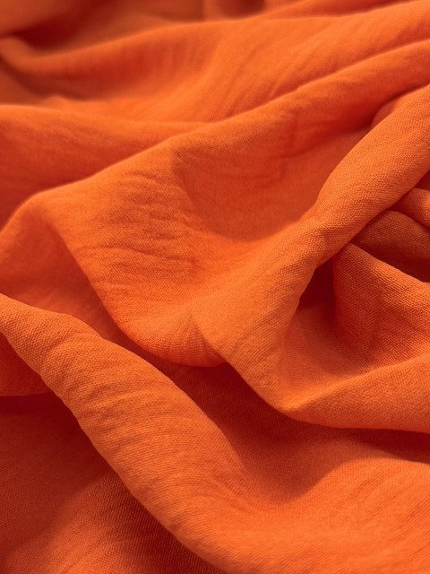 Crepe Naranja X Metros | Tela Liviana